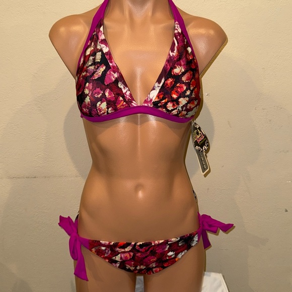 BECCA Other - NWT Becca Reversible bikini set size M tie side halter
